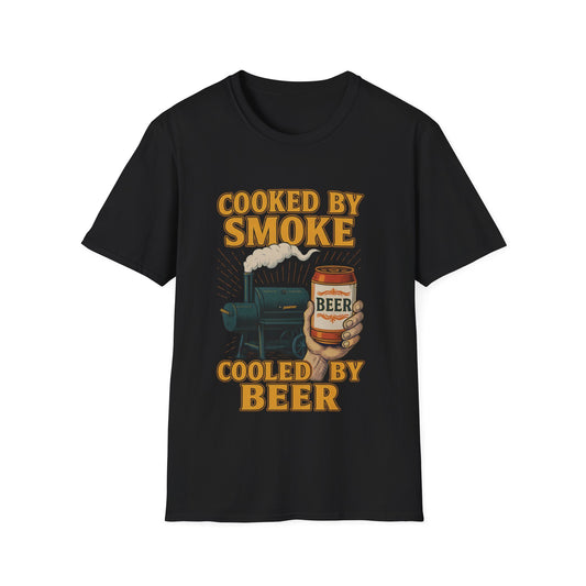 Cooked By Smoke Cooled By Beer T-Shirt