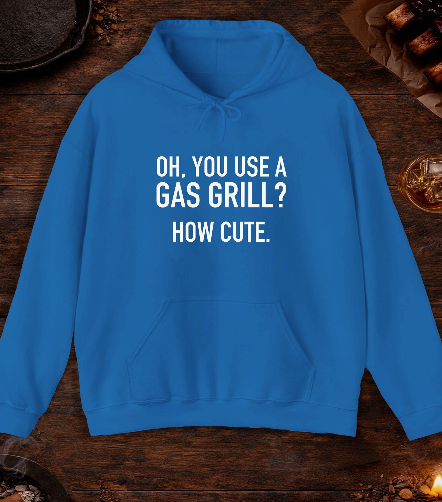 Gas Grill How Cute Hoodie - Royal