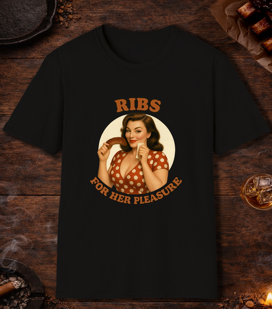 Ribs For Her Pleasure T-Shirt - Black