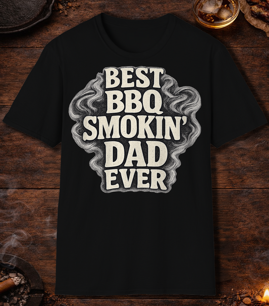 Best BBQ Smokin' Dad Ever T-Shirt - Black