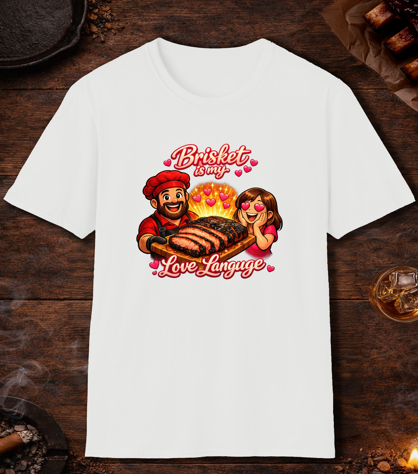 Brisket Is My Love Language T-Shirt - White