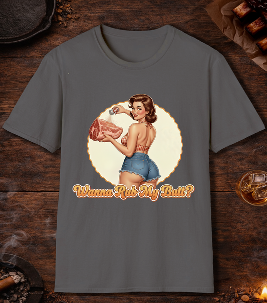 Wanna Rub My Butt T-Shirt - Charcoal