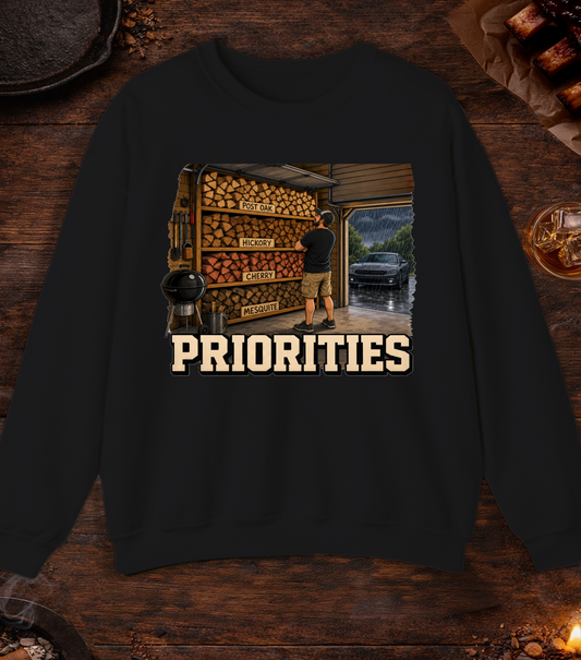 Priorities Crewneck - Black