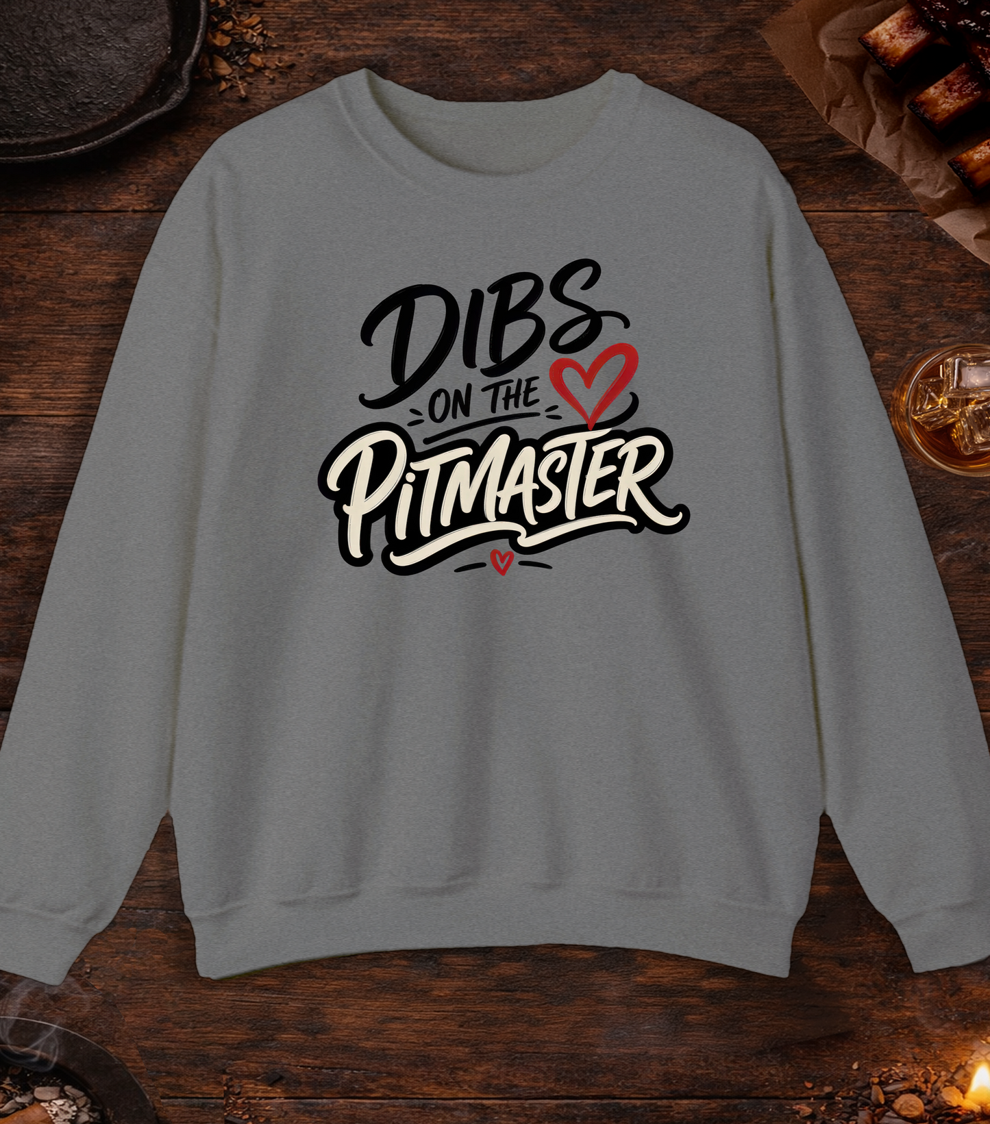 Dibs on the Pitmaster Crewneck - Graphite Heather