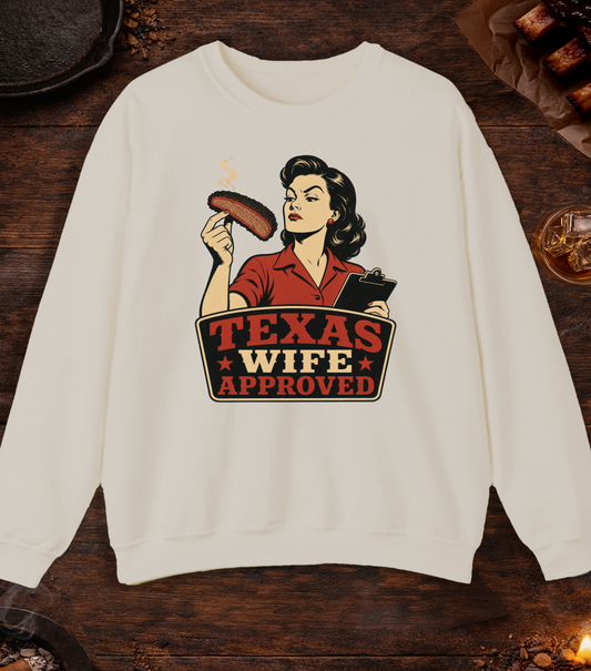 Texas Wife Approved Crewneck - Sand