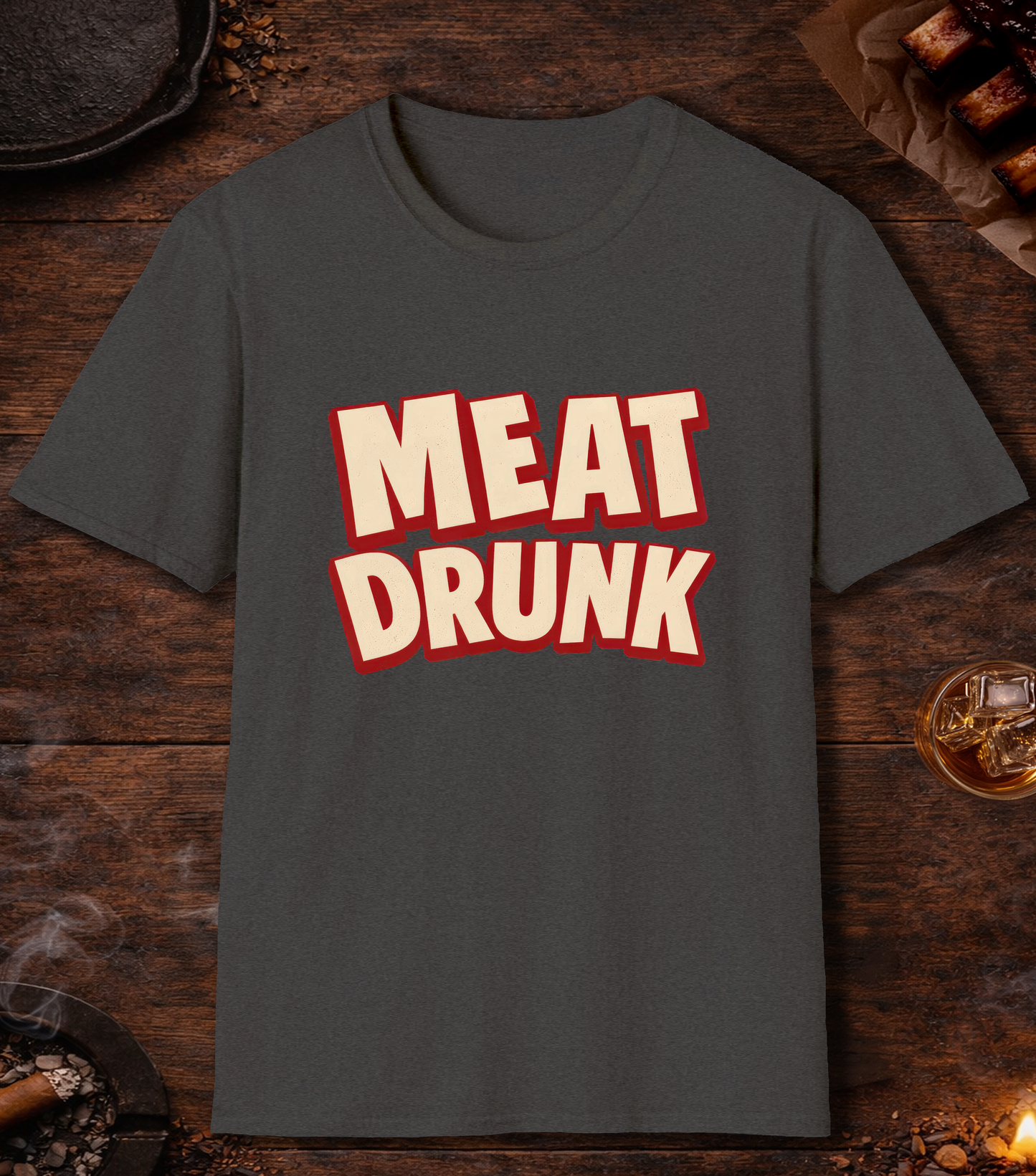 Meat Drunk T-Shirt - Dark Heather