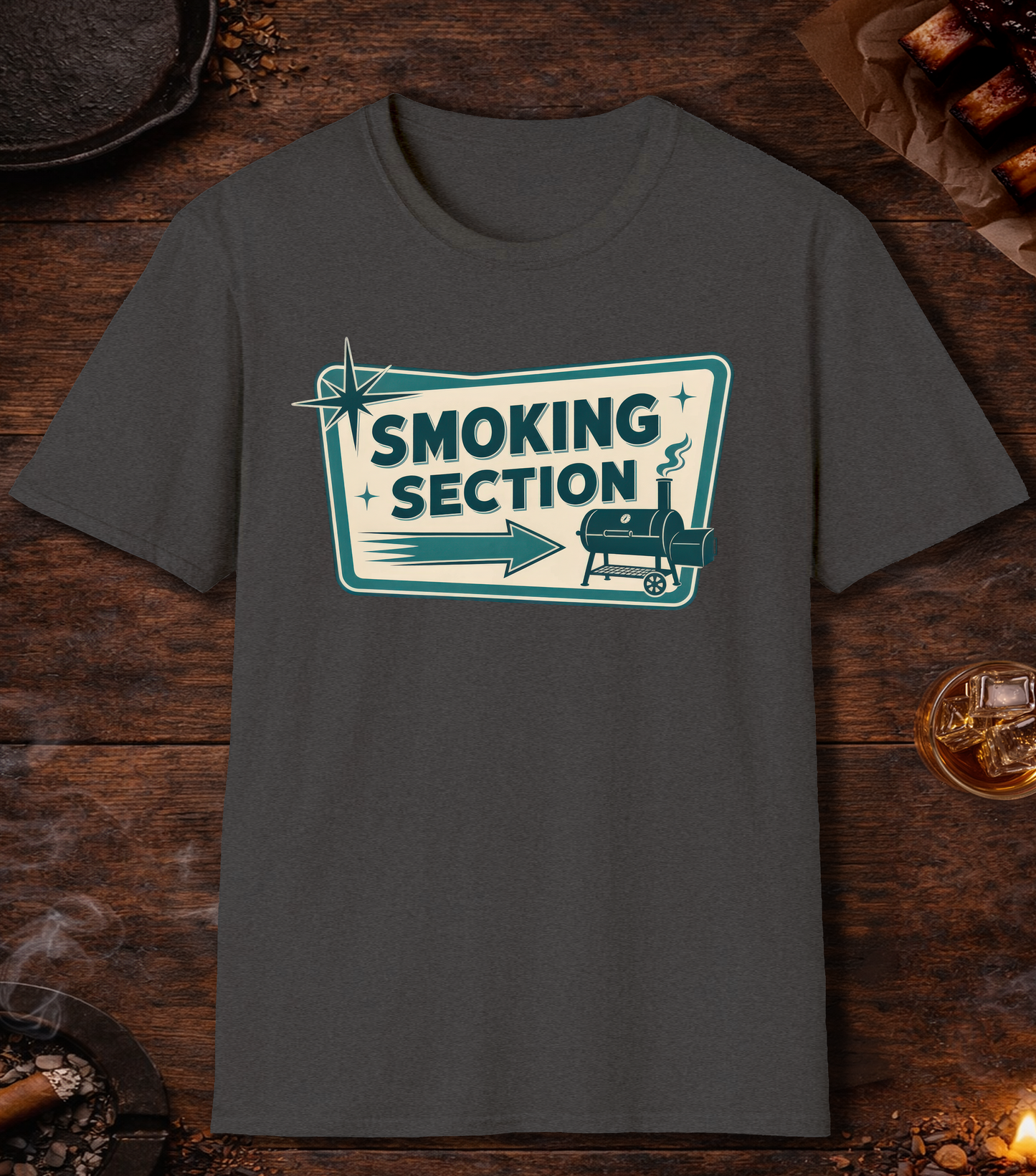 Smoking Section T-Shirt - Dark Heather