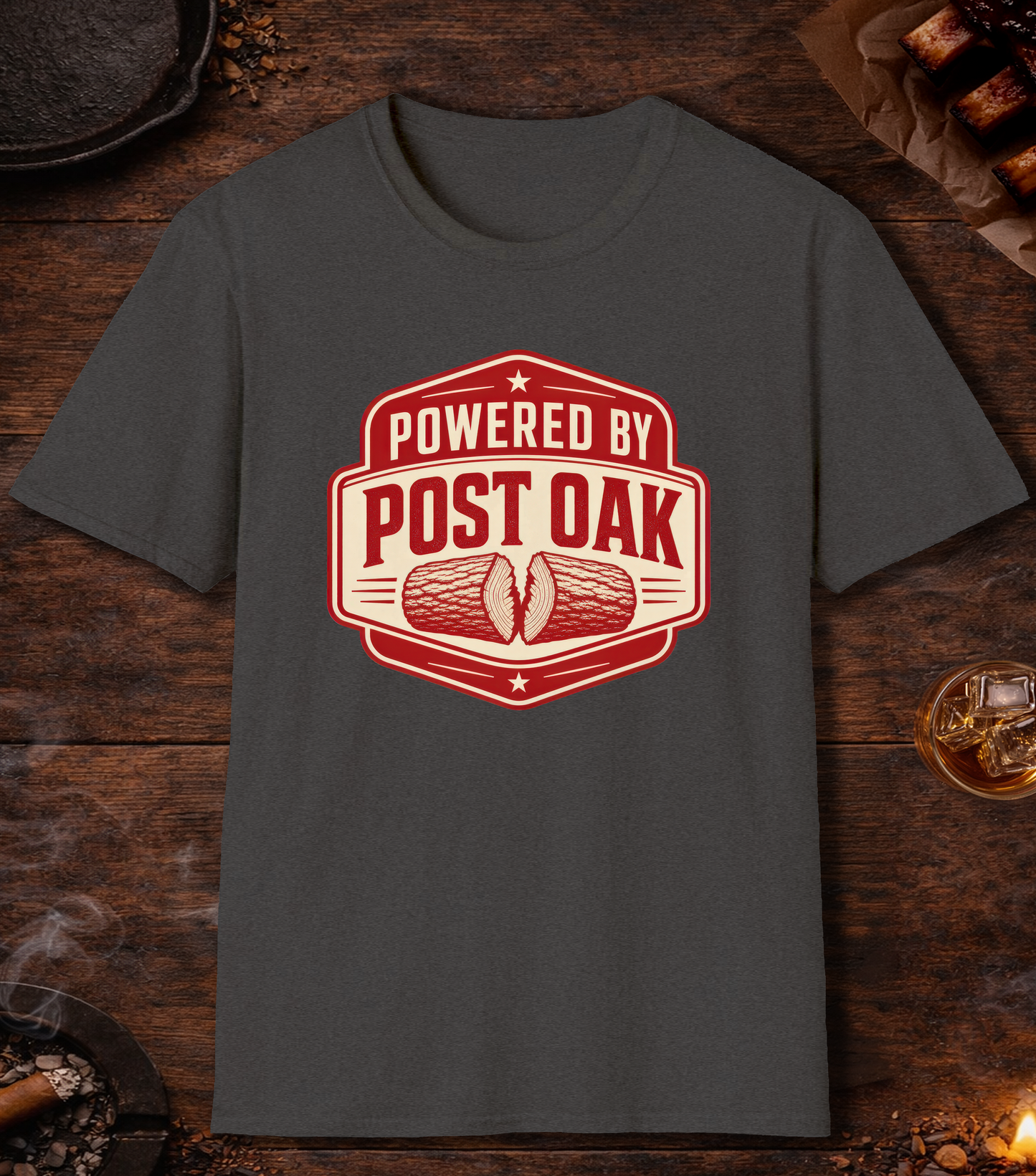 Powered by Post Oak T-Shirt - Dark Heather