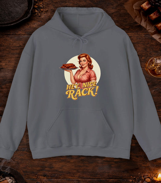 Hey Nice Rack Hoodie - Charcoal