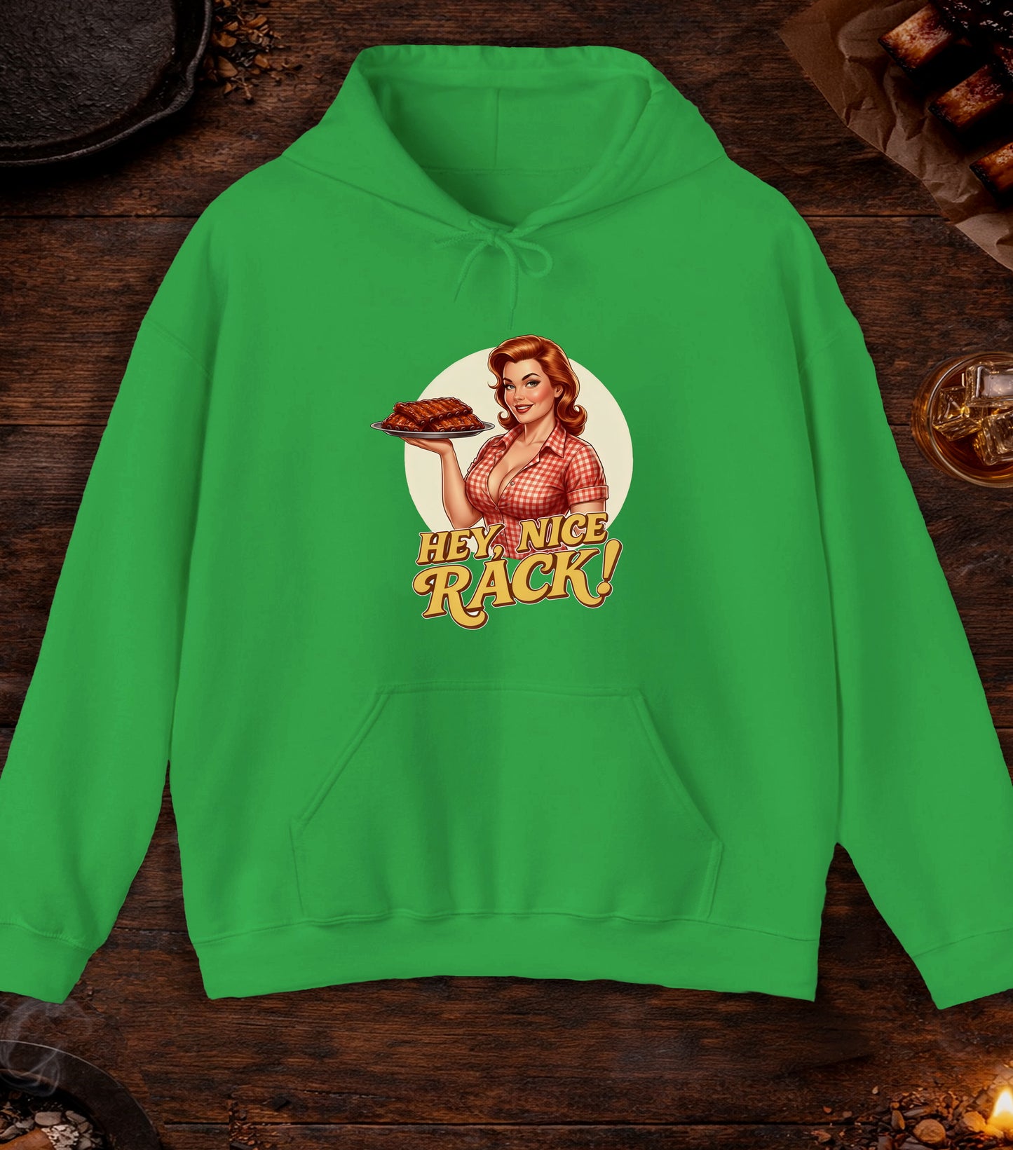 Hey Nice Rack Hoodie - Irish Green