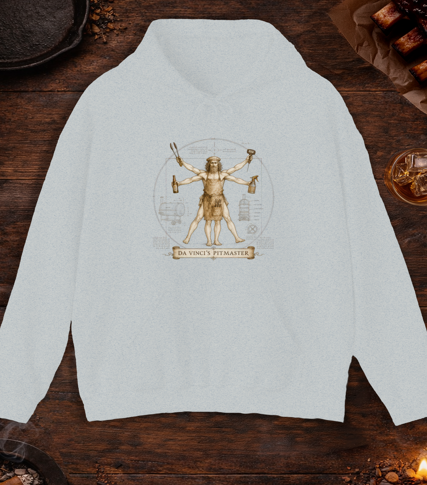 Da Vinci's Pitmaster Hoodie - Ash