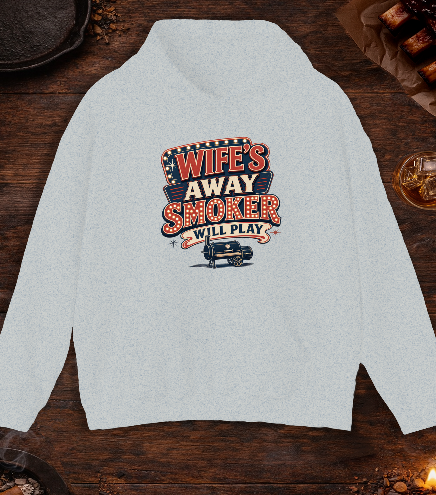 Wife's Away Hoodie - Ash