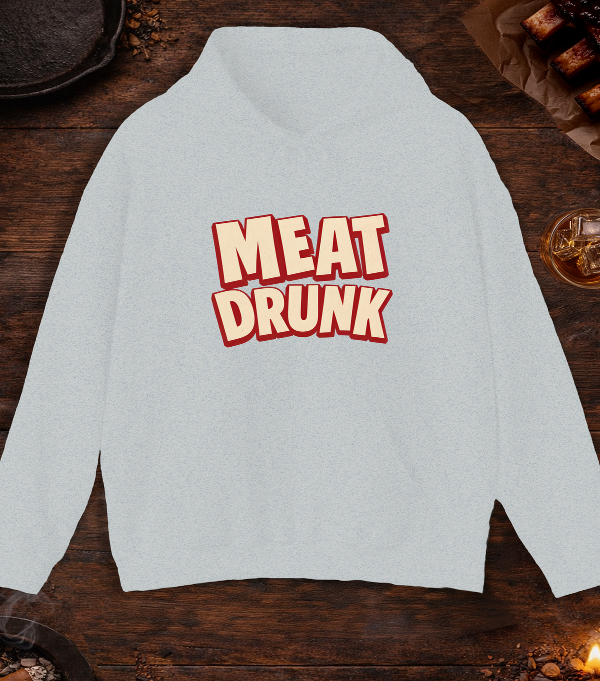 Meat Drunk Hoodie - Ash