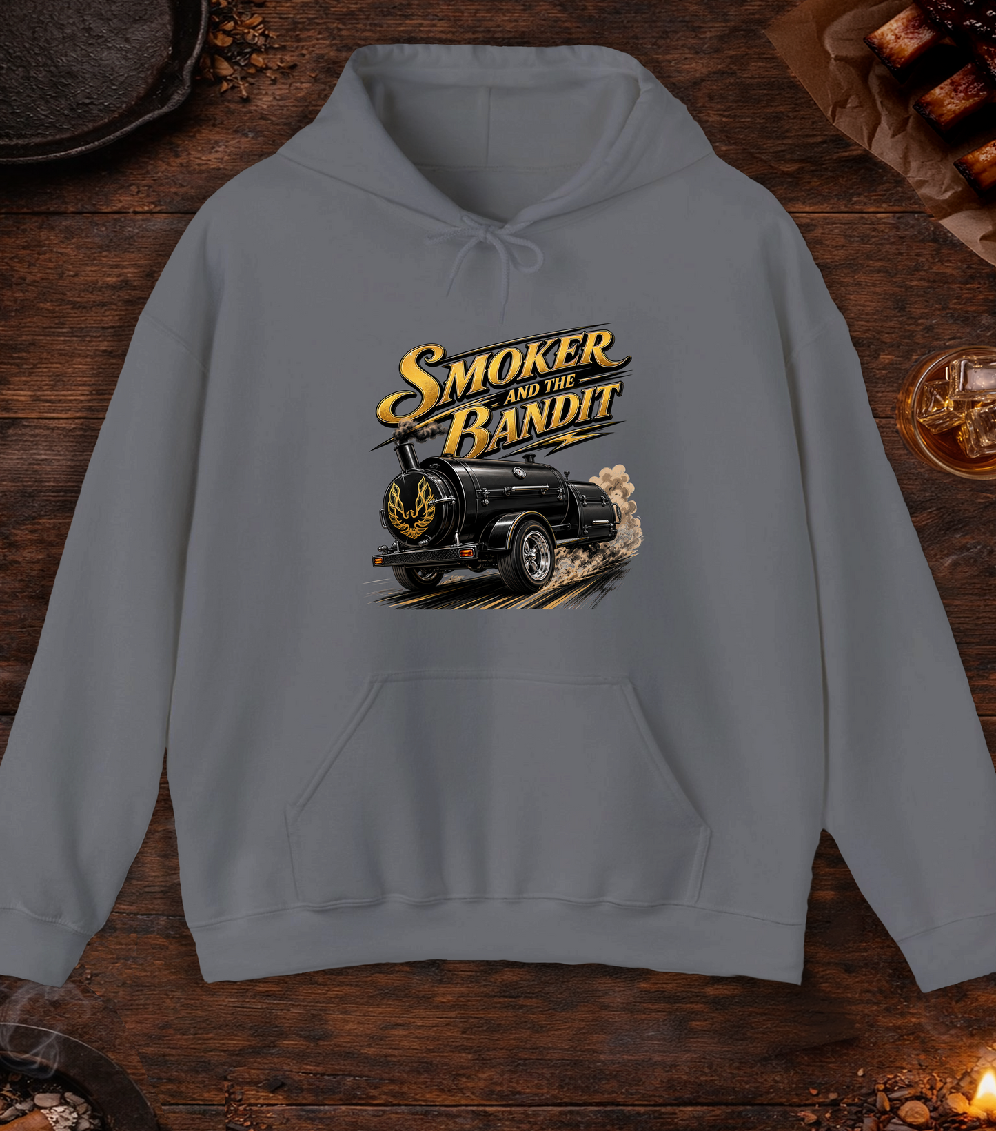 Smoker And Bandit Hoodie - Charcoal