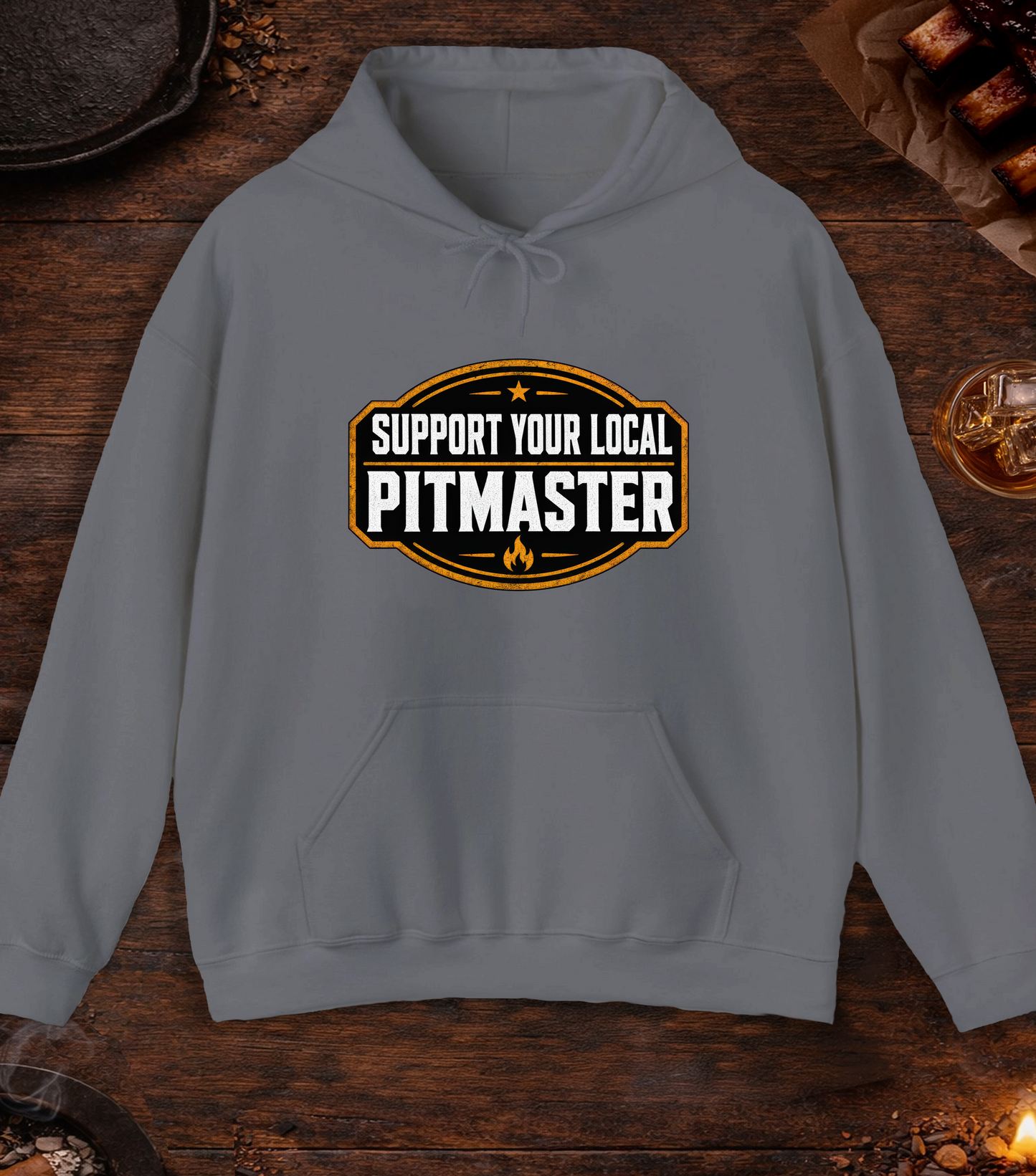 Support Your Pitmaster Hoodie - Charcoal