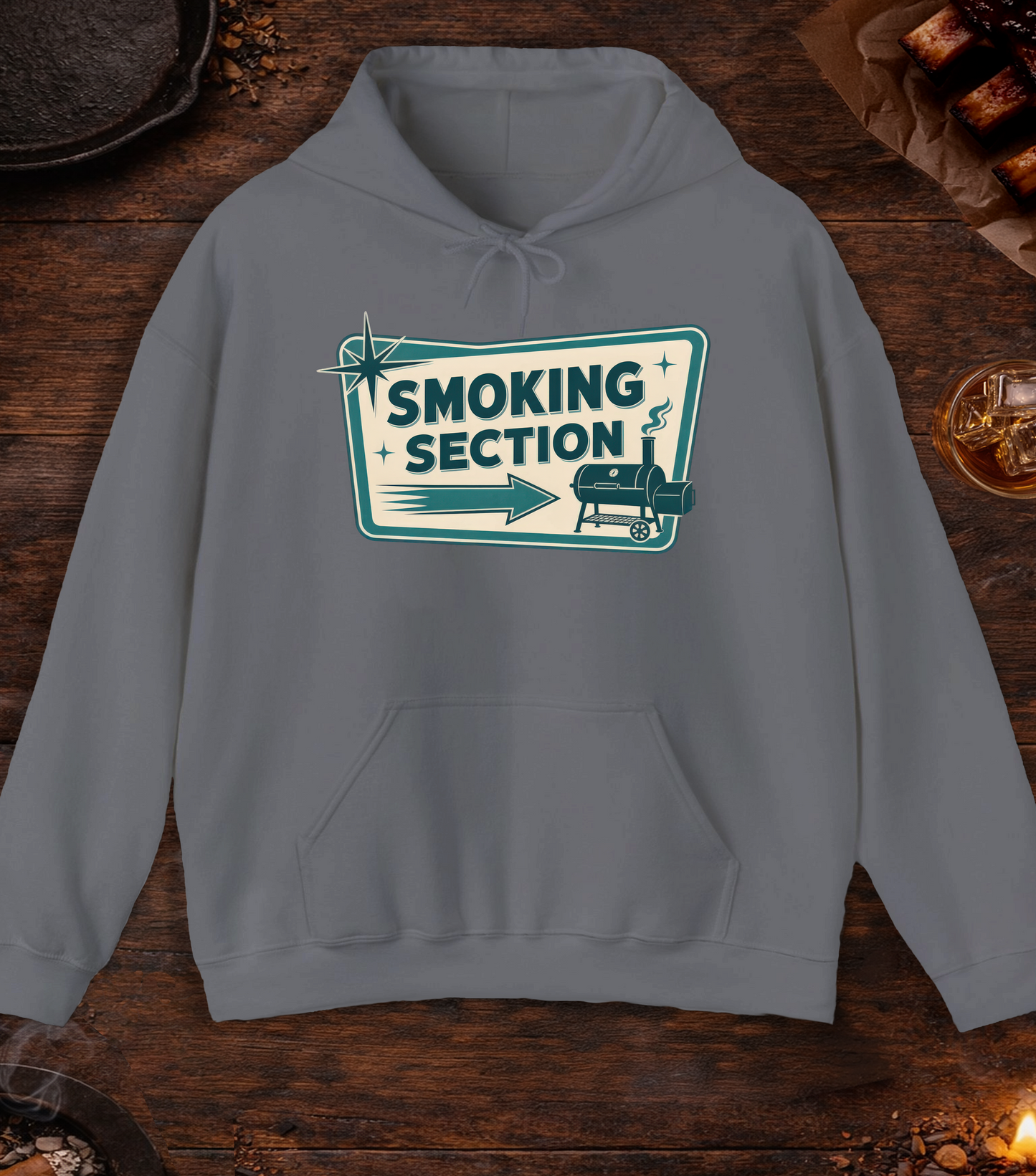 Smoking Section Hoodie - Charcoal