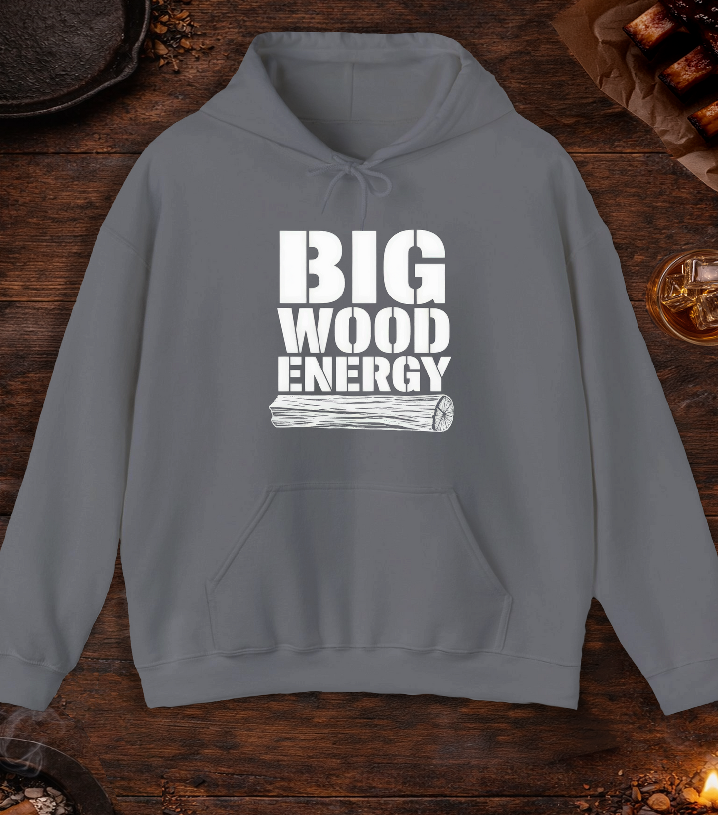 Big Wood Energy Hoodie - Charcoal