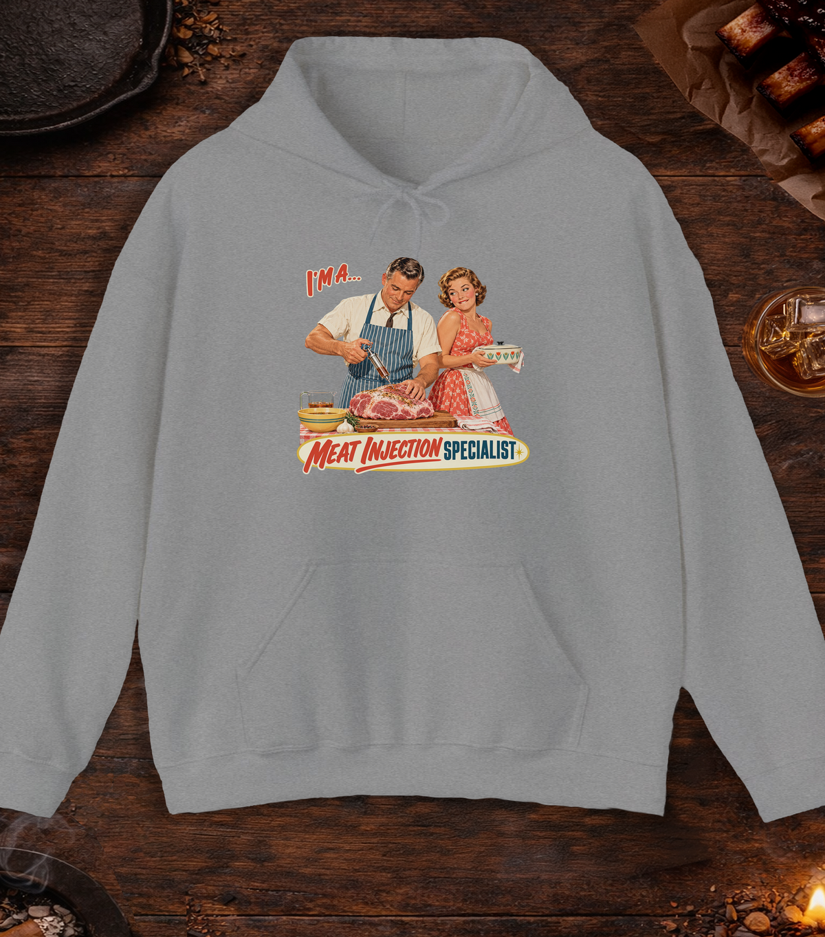 Meat Injection Hoodie - Sport Grey