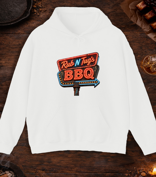 Rub N Tugs BBQ Hoodie - White