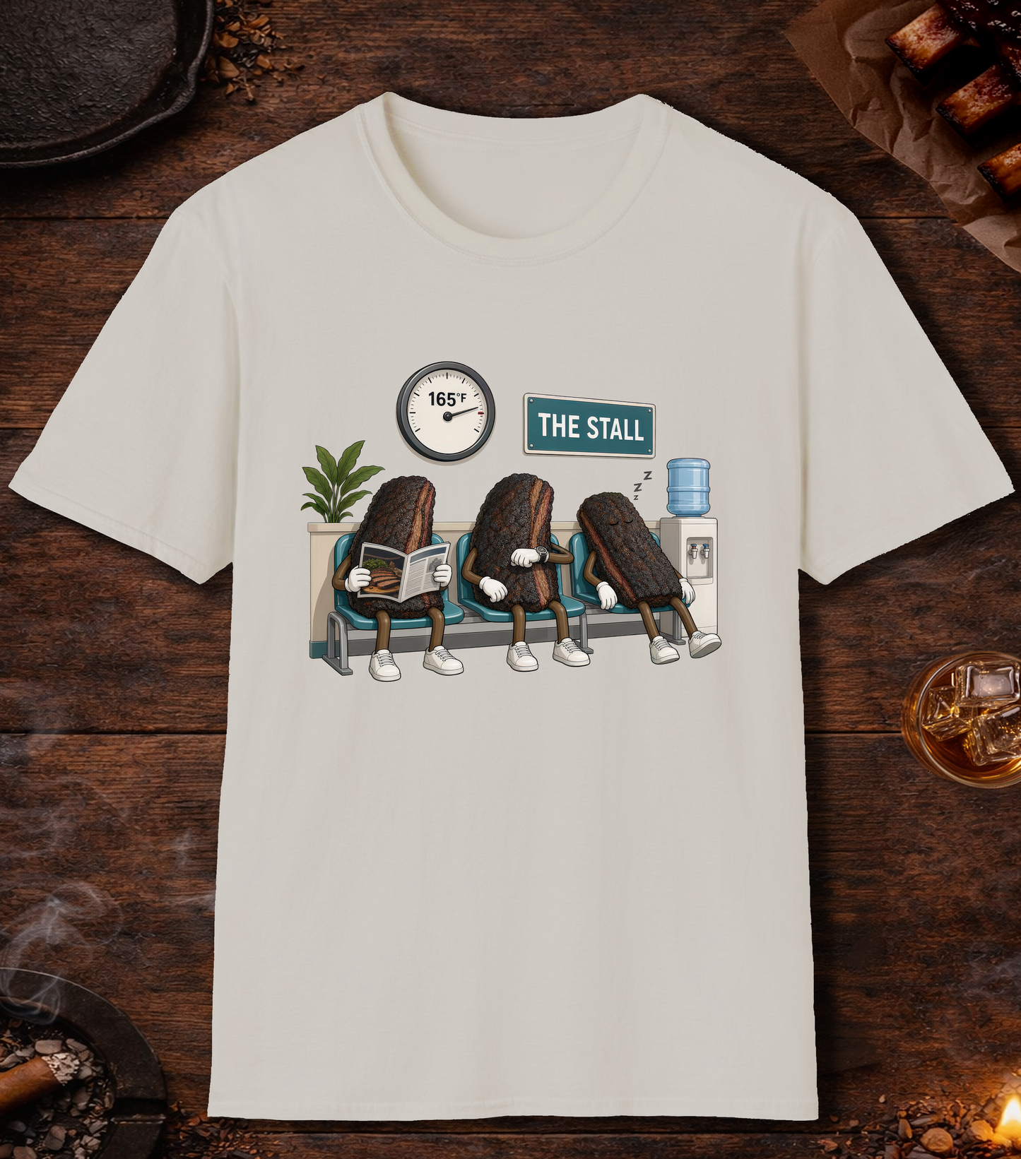 Stall Waiting Room T-Shirt - Ice Grey