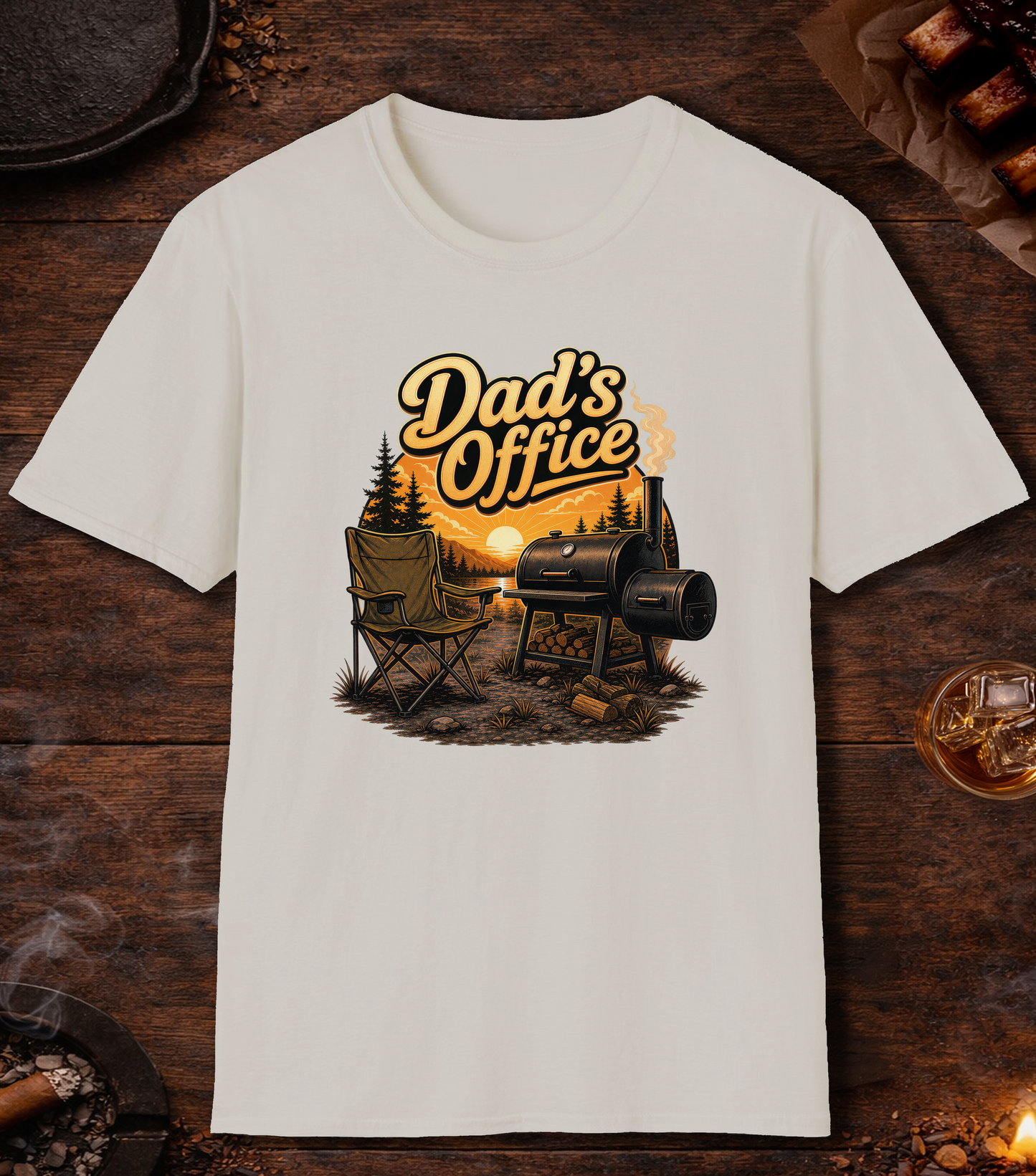 Dad's Office T-Shirt - Ice Grey