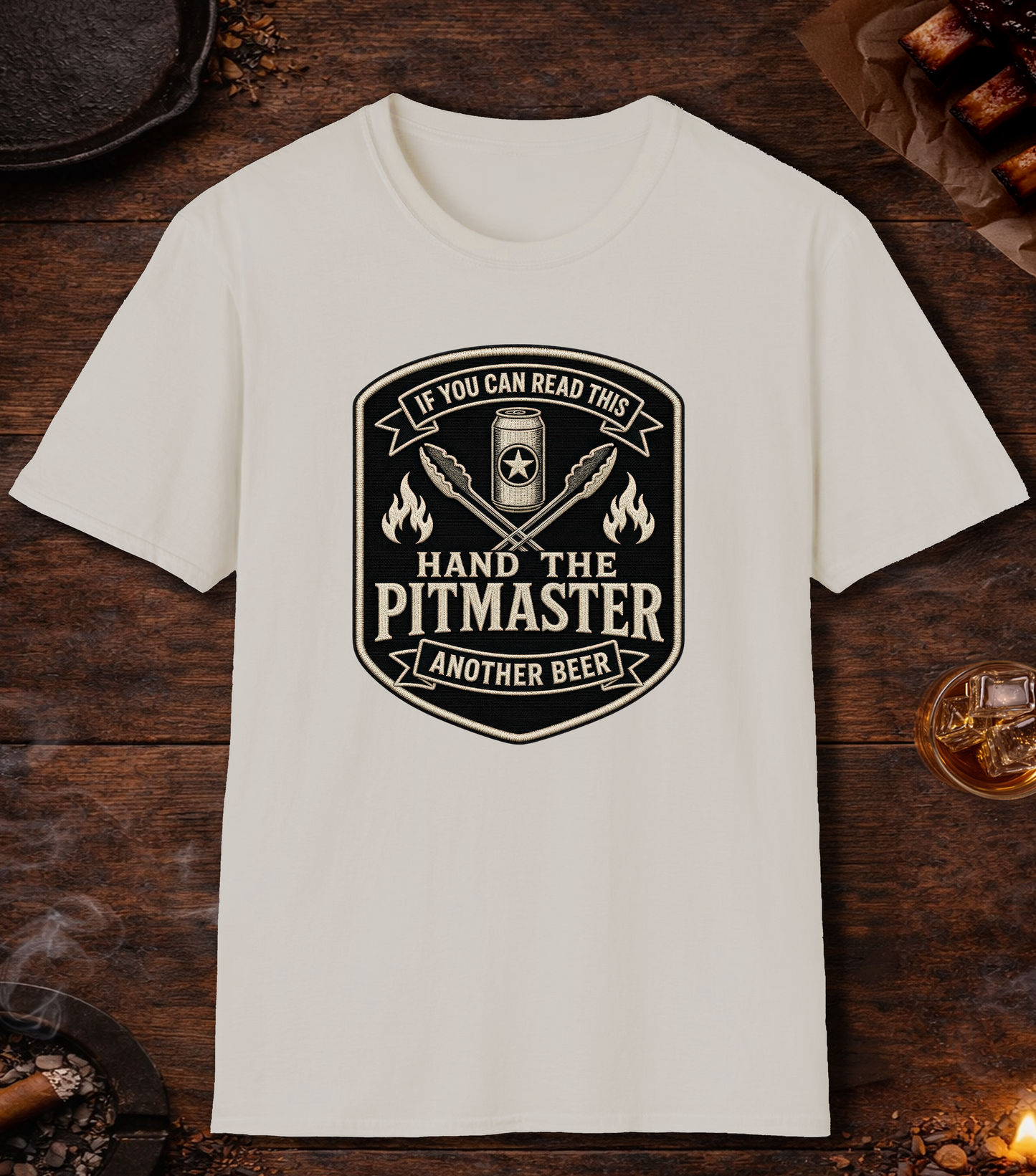 If You Can Read This, Hand the Pitmaster a Beer T-Shirt - Ice Grey