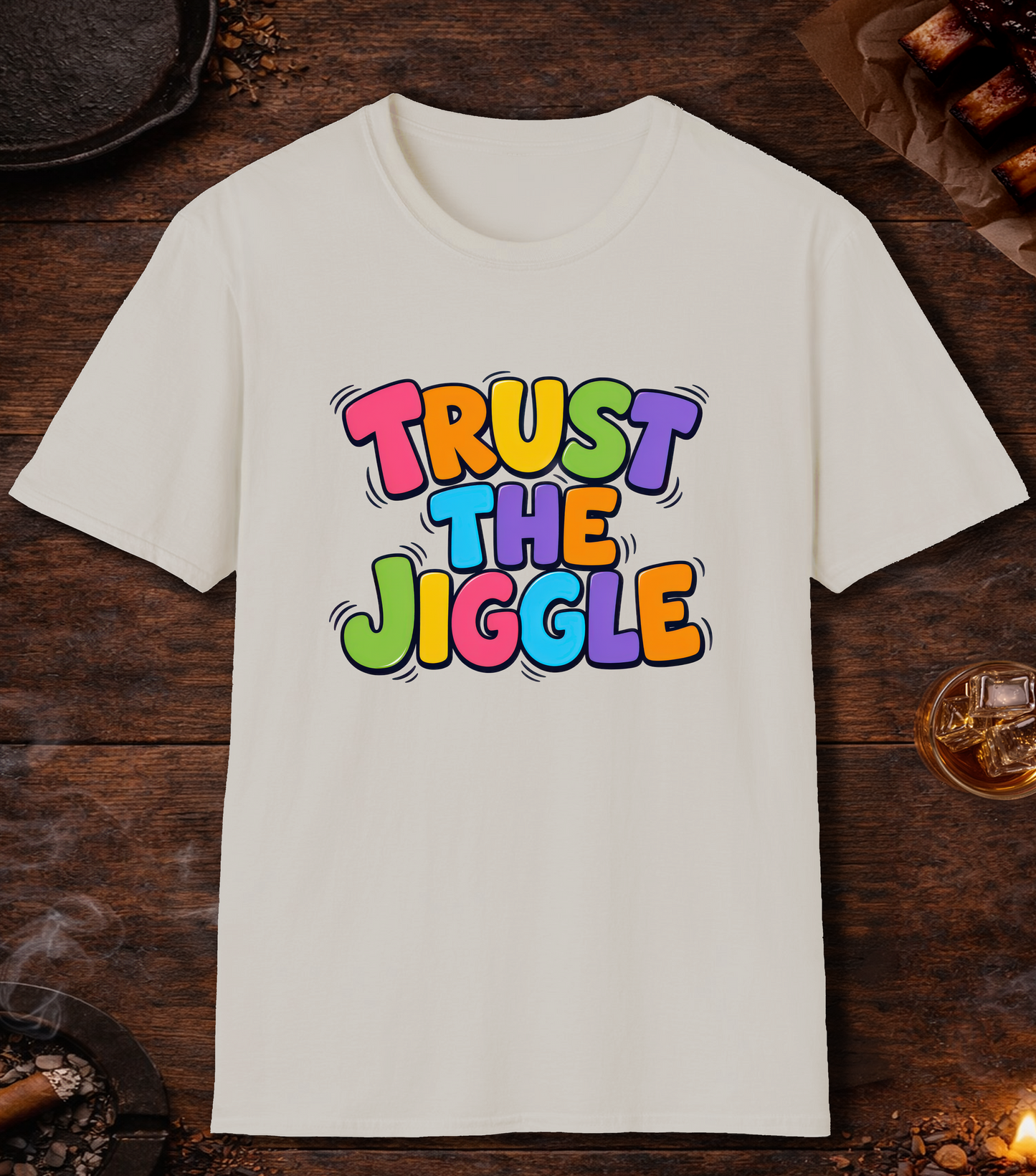 Trust the Jiggle T-Shirt - Ice Grey