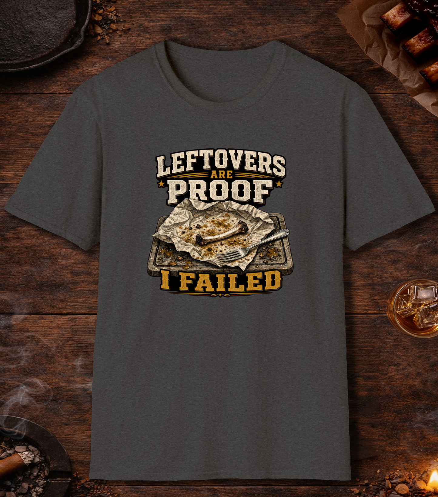 Leftovers Are Proof T-Shirt - Dark Heather