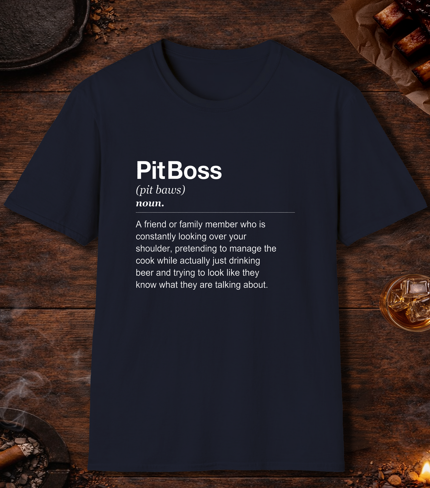 Pit Boss Definition T-Shirt - Navy