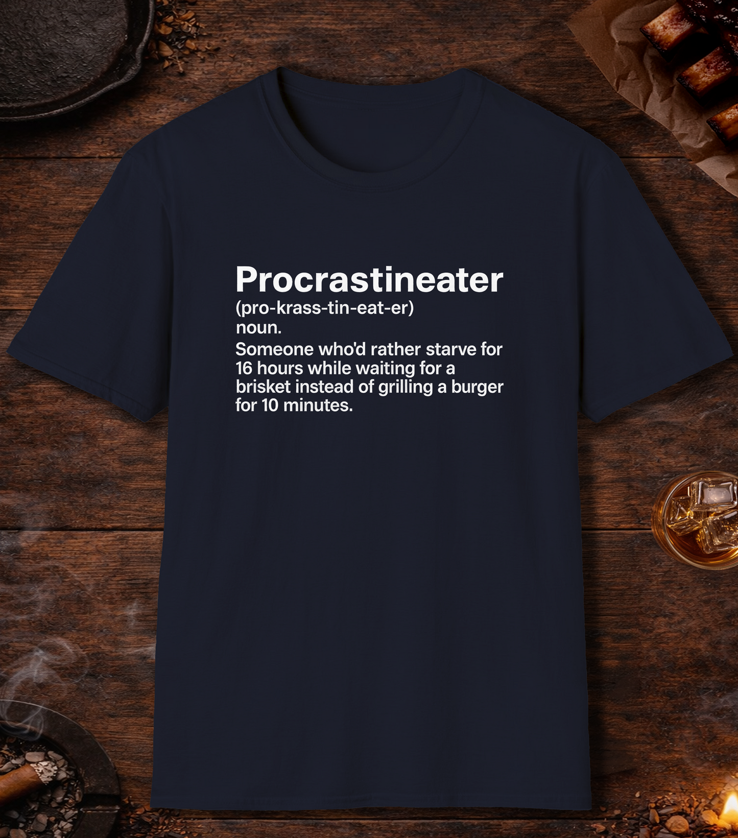 Procrastineater Definition T-Shirt - Navy
