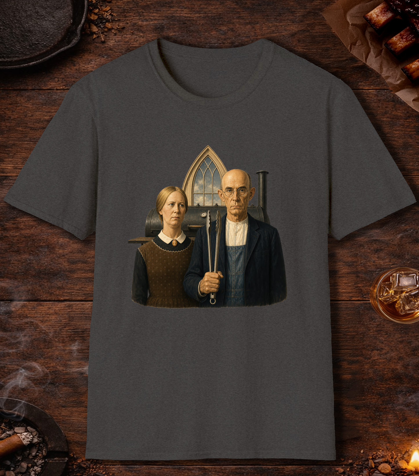 Pitmaster American T-Shirt - Dark Heather