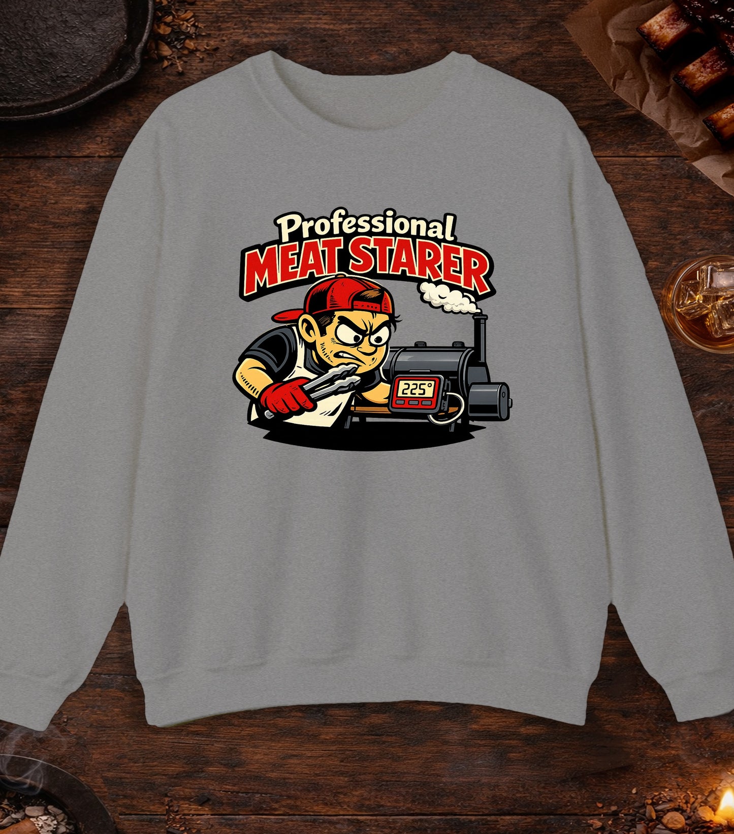 Professional Meat Starer Crewneck - Sport Grey