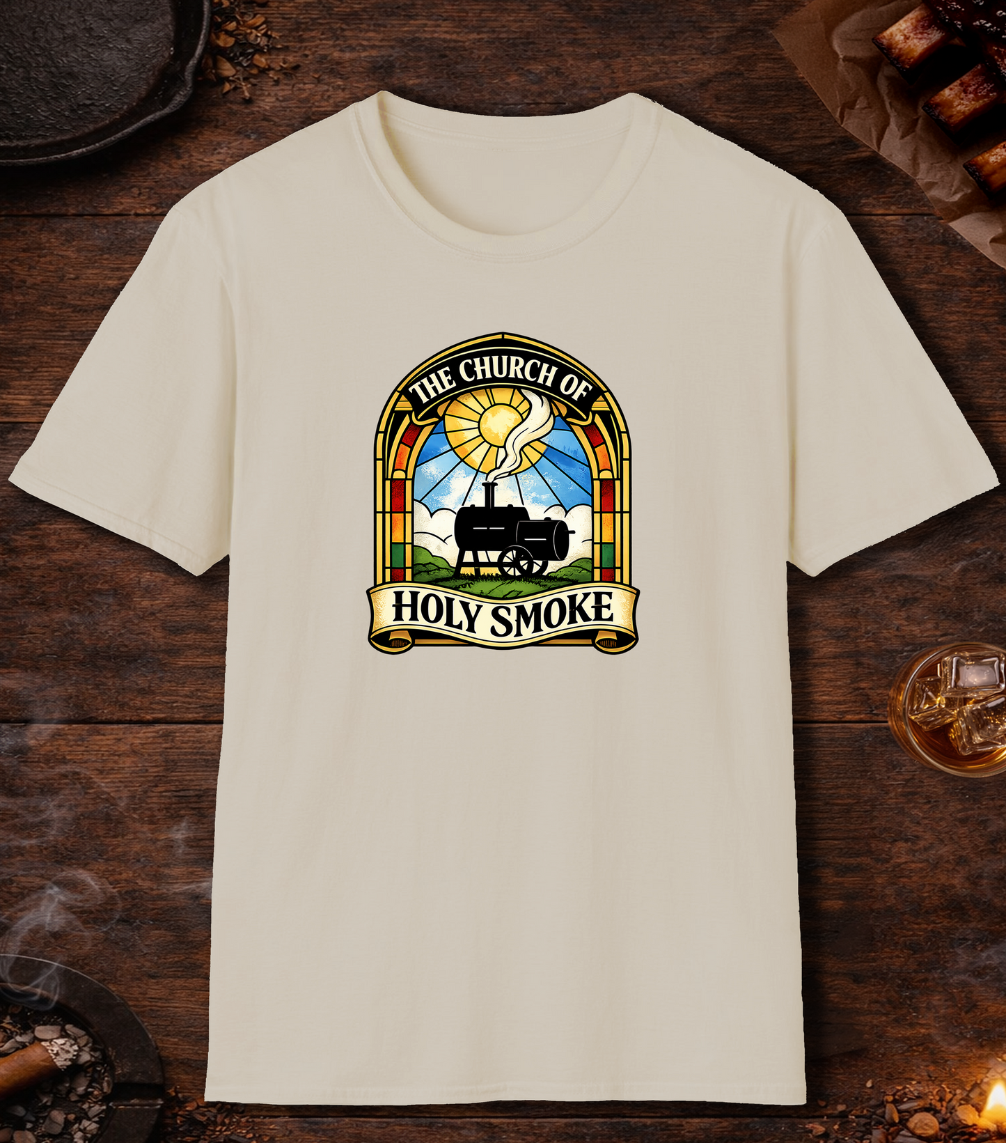 Church Holy Smoke T-Shirt - Sand