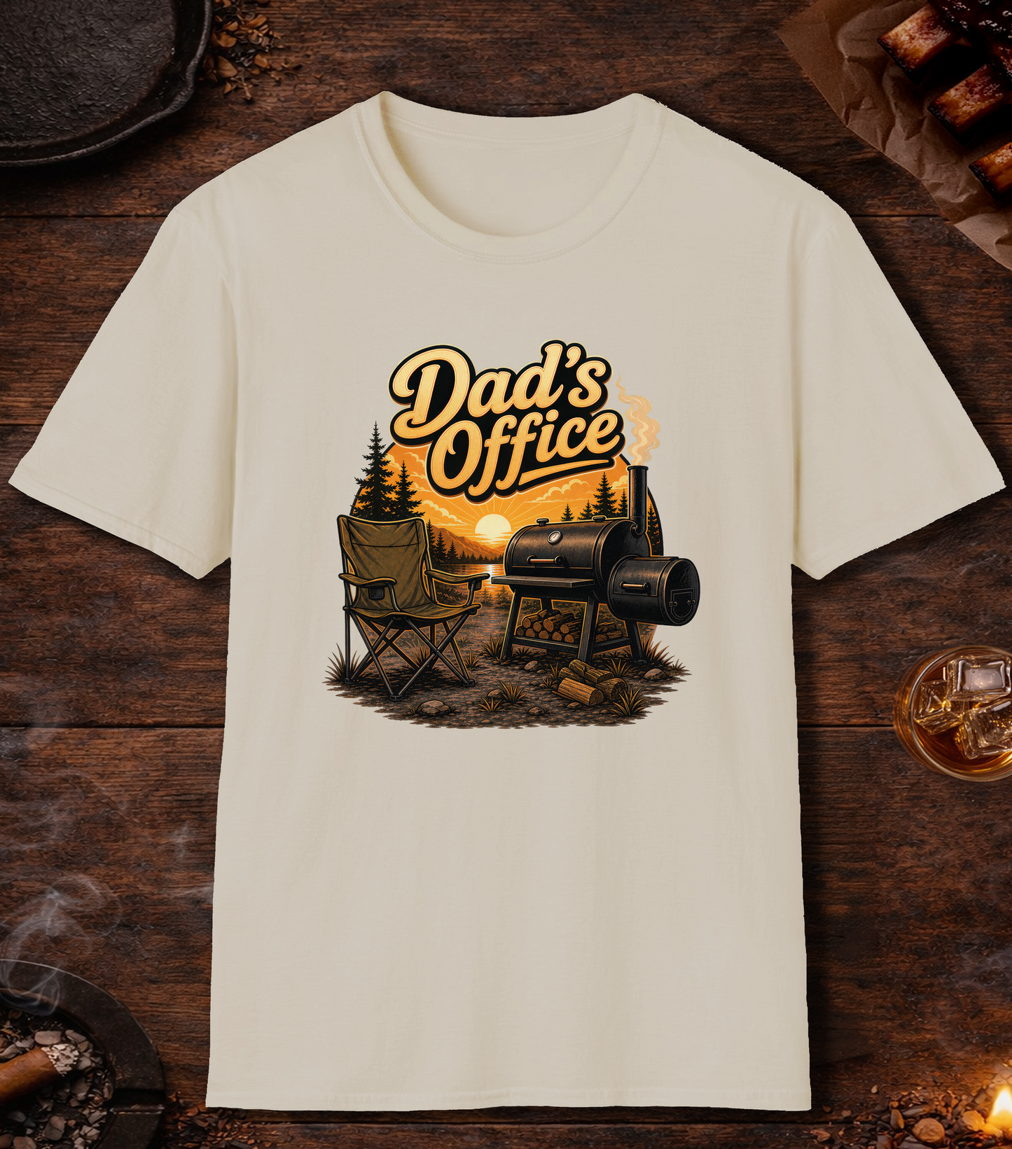 Dad's Office T-Shirt - Sand