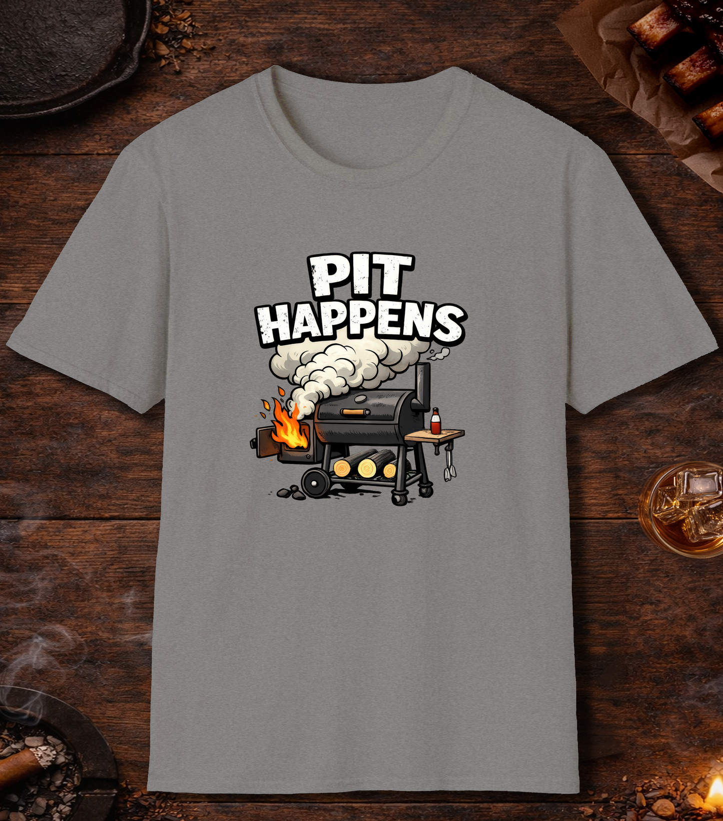Pit Happens T-Shirt - Sport Grey