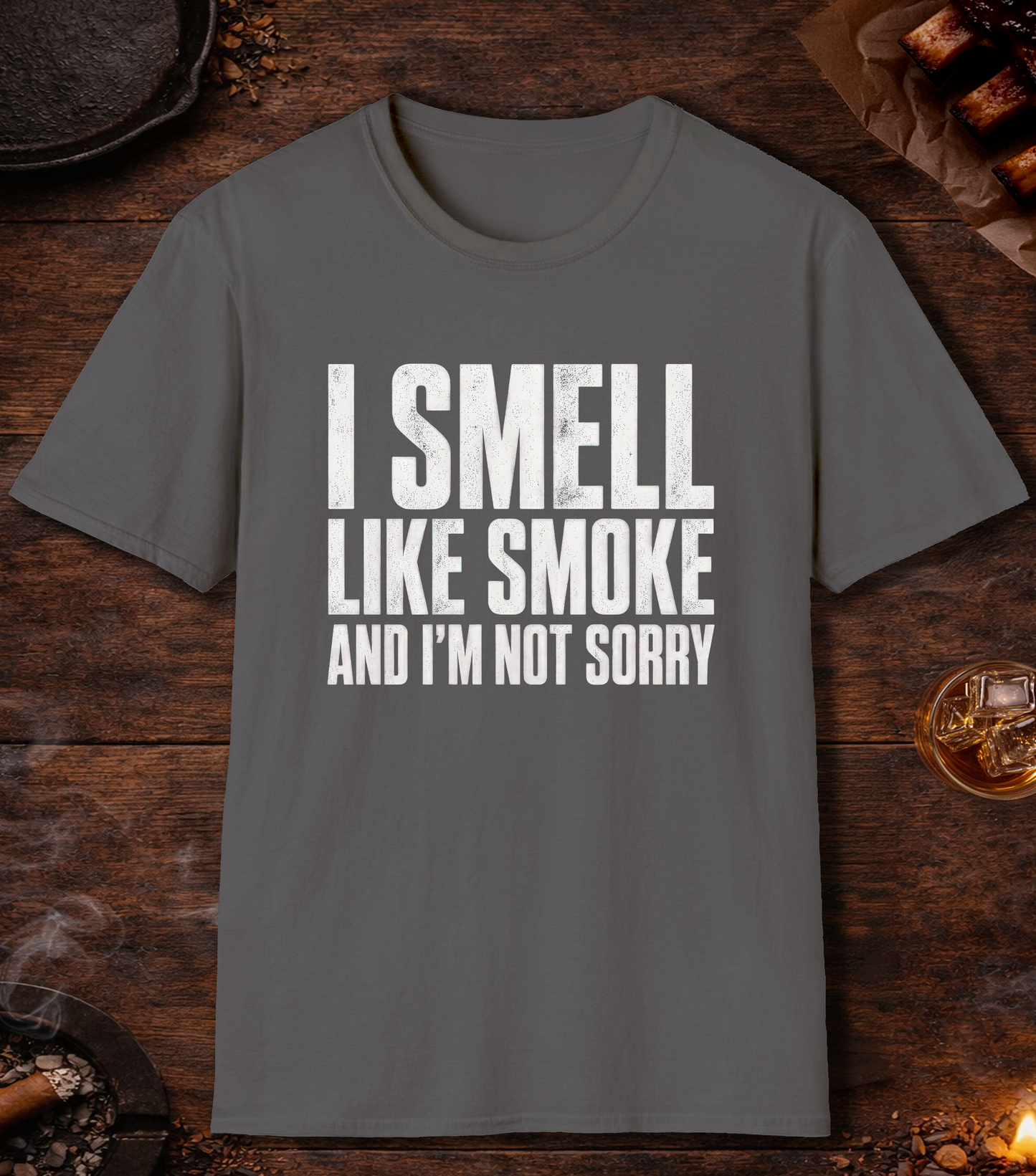 I Smell Like Smoke T-Shirt - Charcoal