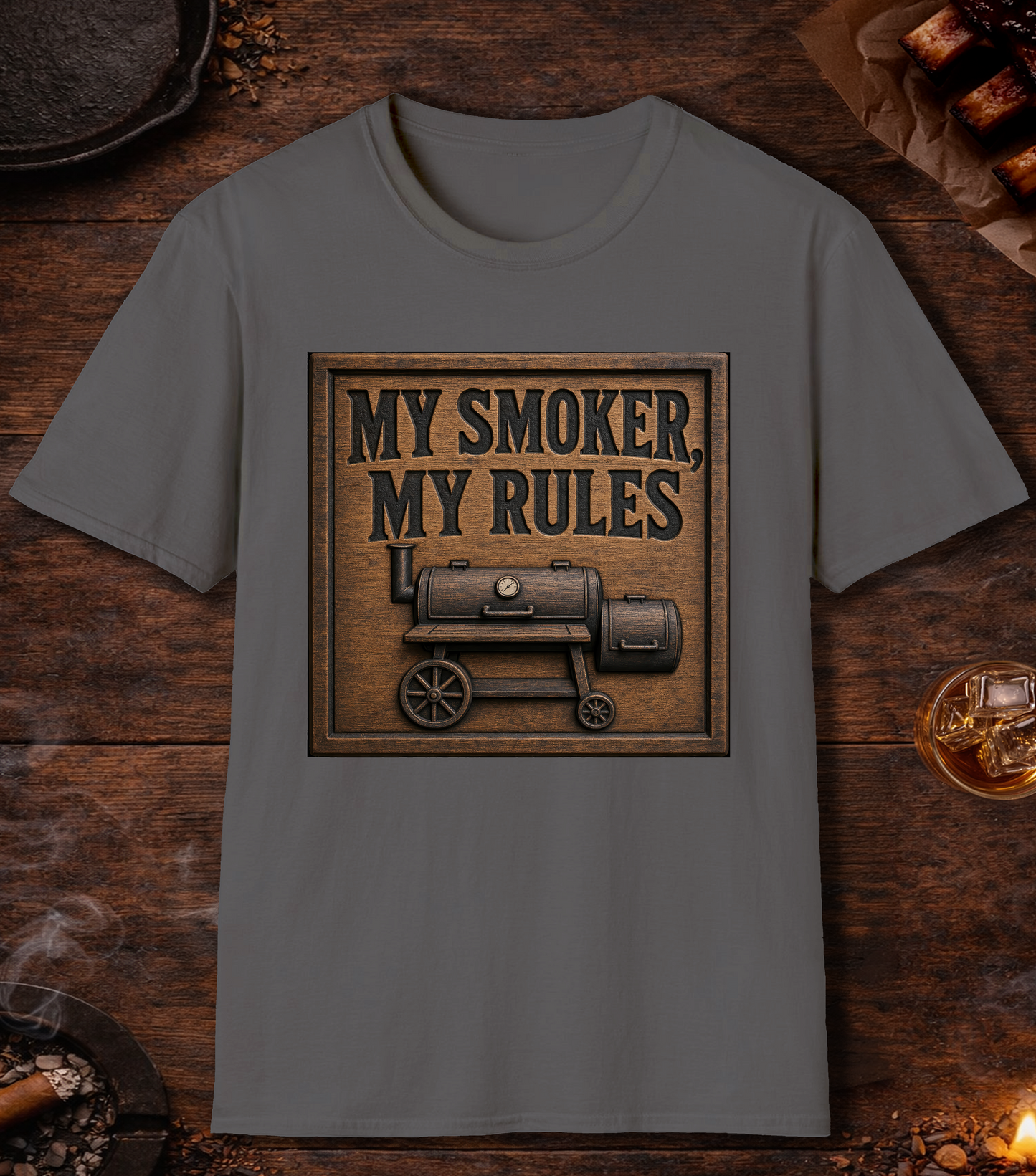 My Smoker My Rules T-Shirt - Charcoal