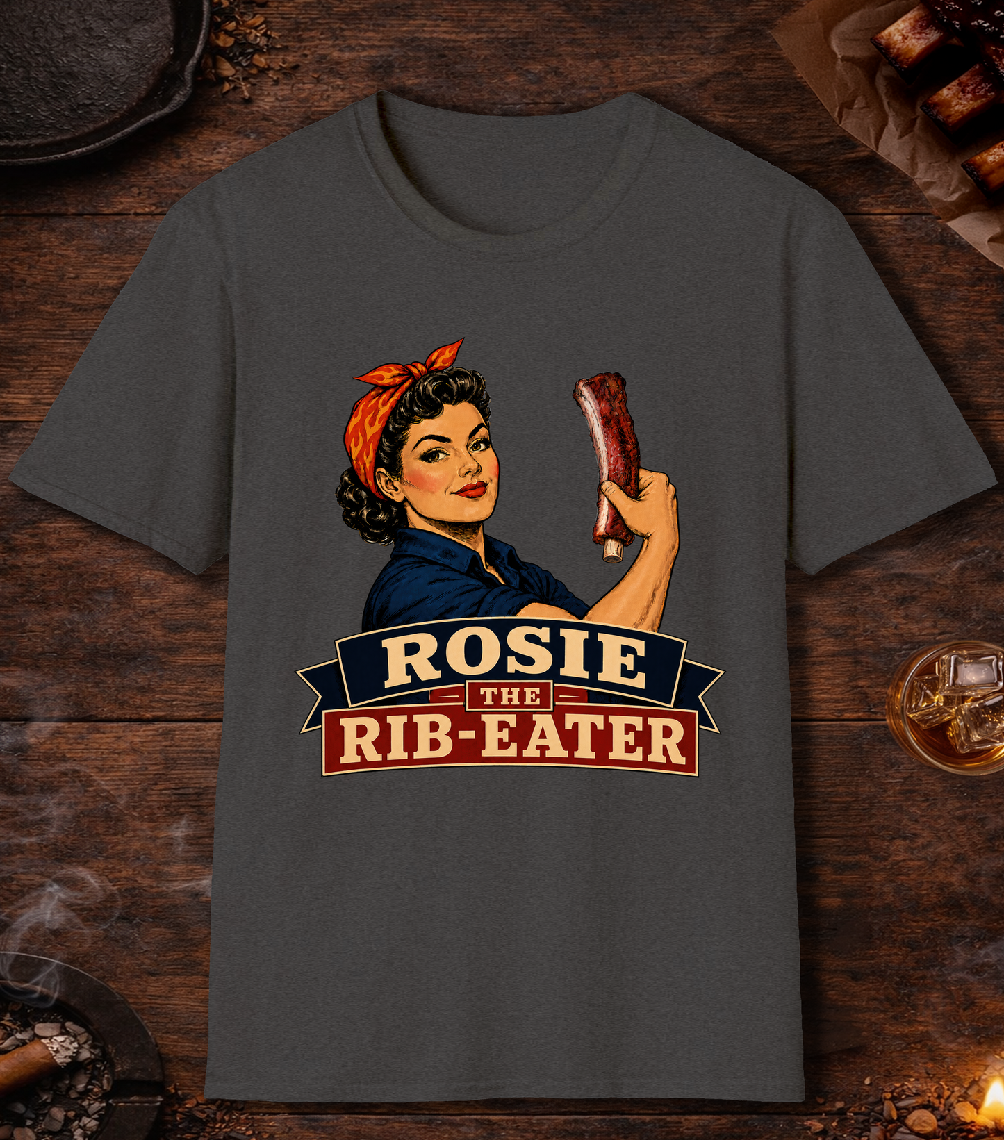 Rosie The Rib-Eater - Dark Heather
