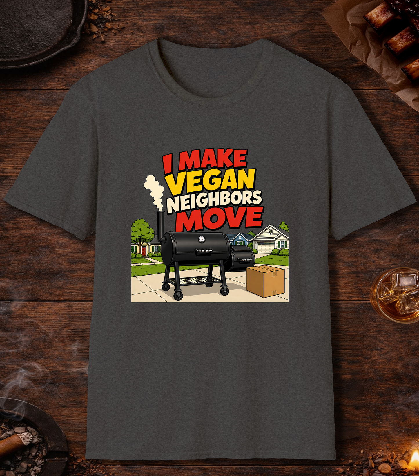 I Make Vegan Neighbors Move - Dark Heather