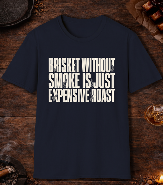 Brisket Without Smoke T-Shirt - Navy