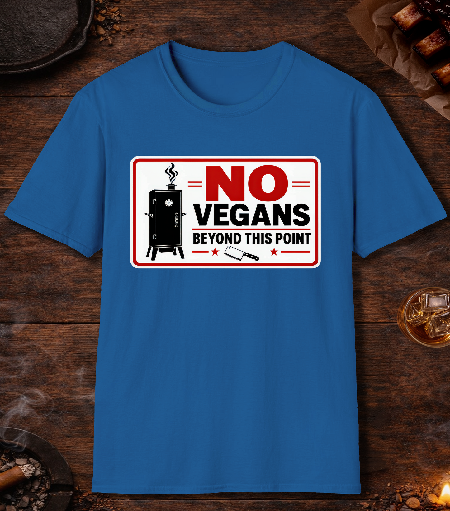 No Vegans T-Shirt - Royal