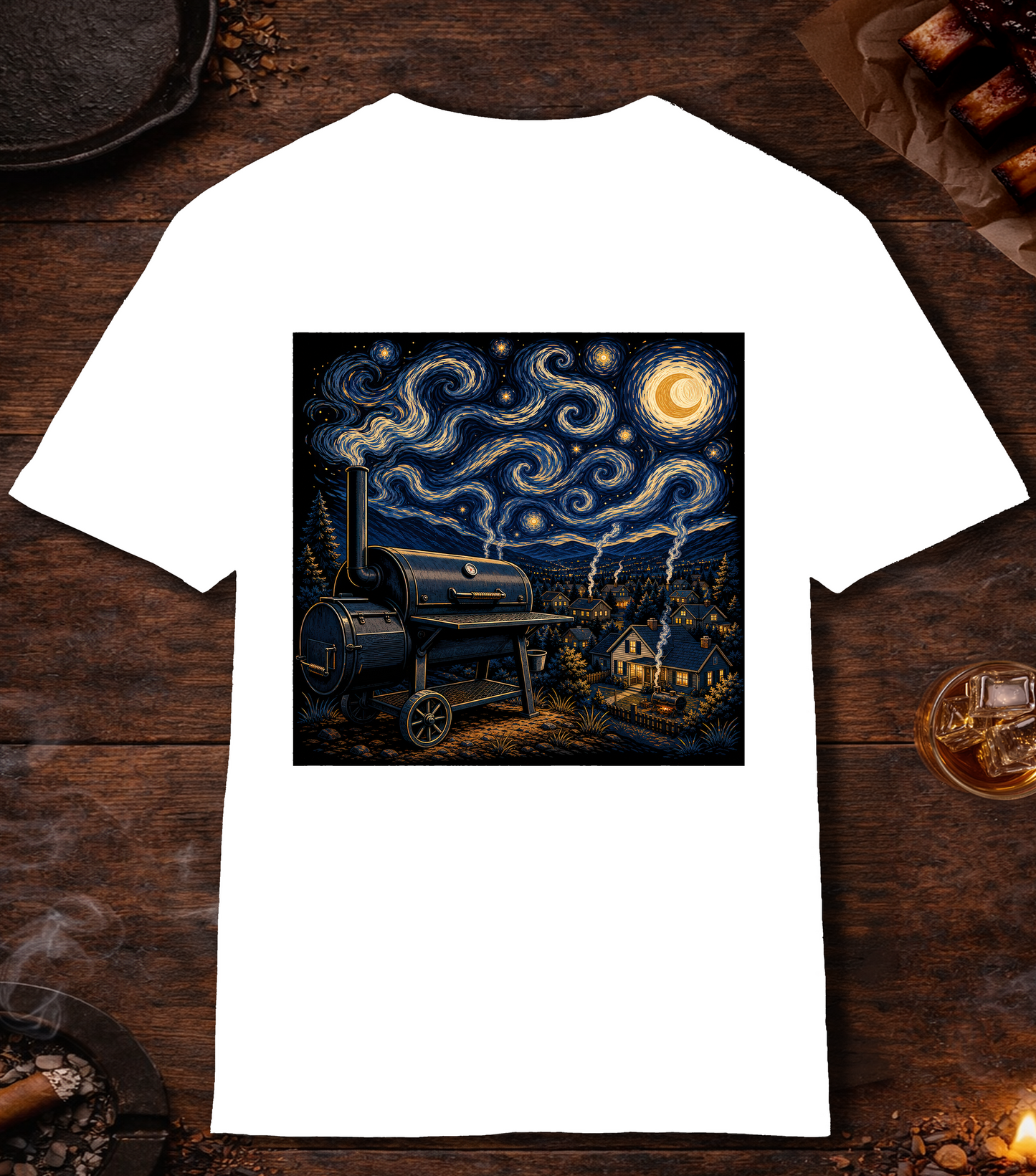 Smokey Night T-Shirt - White