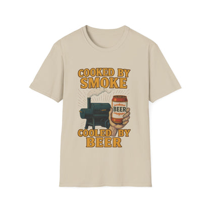Cooked By Smoke Cooled By Beer T-Shirt