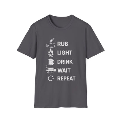 Rub Light Drink Wait Repeat T-Shirt