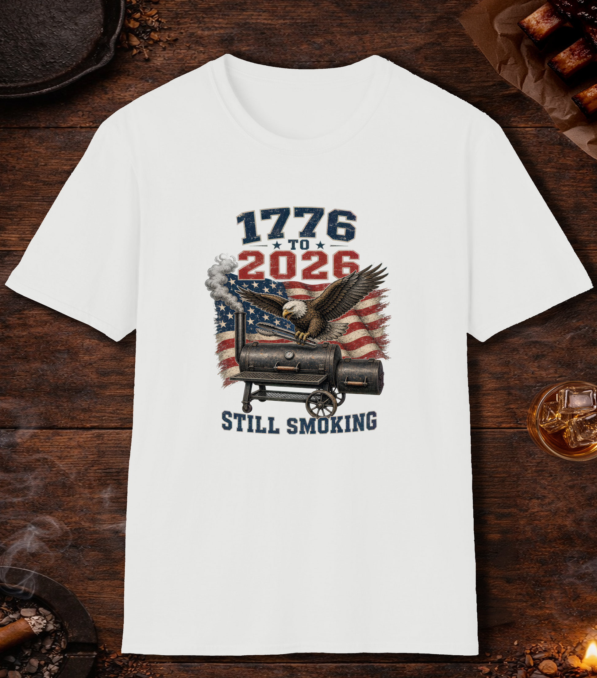 1776 to 2026 Smoking T-Shirt - White