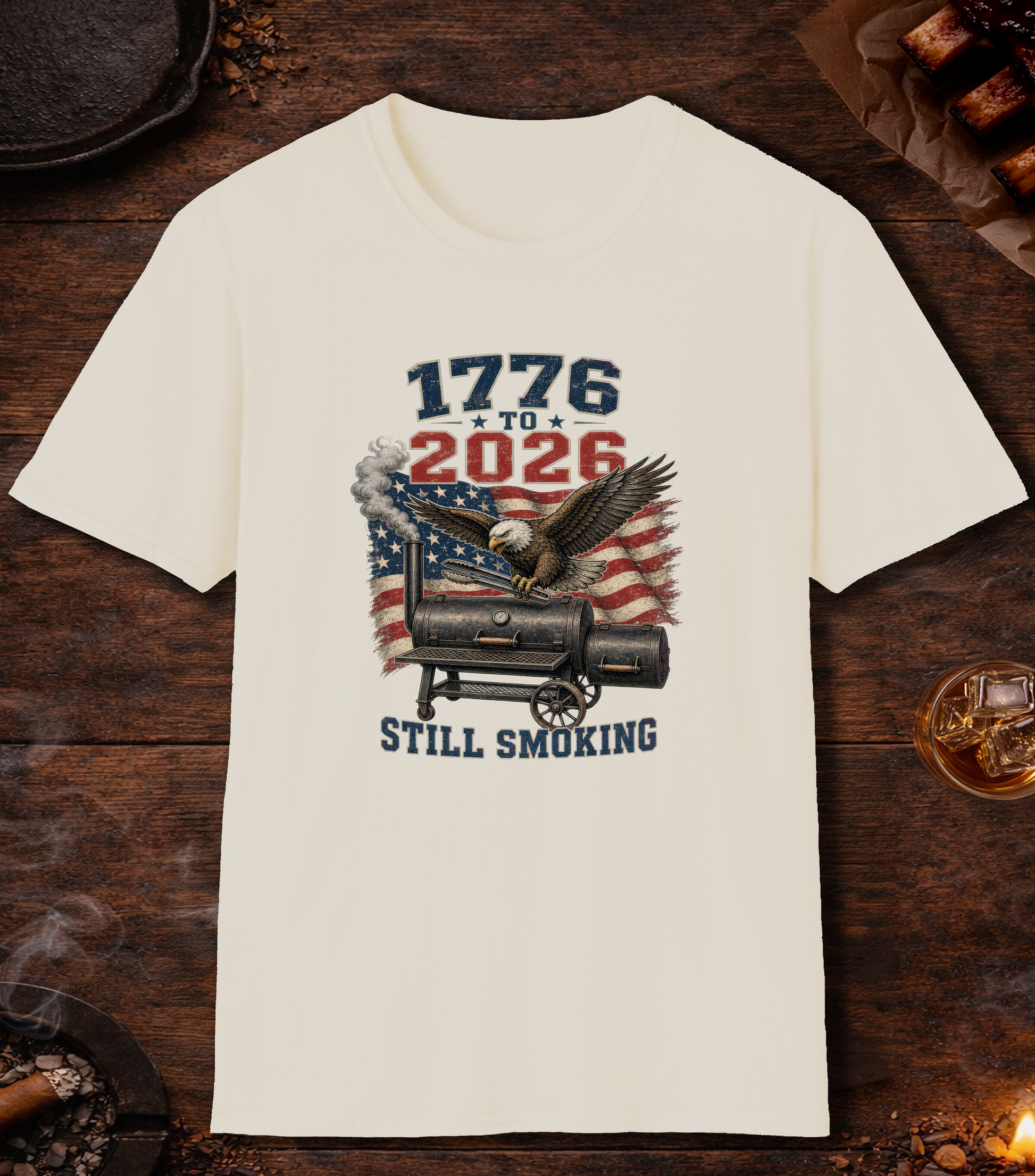 1776 to 2026 Smoking T-Shirt - Natural