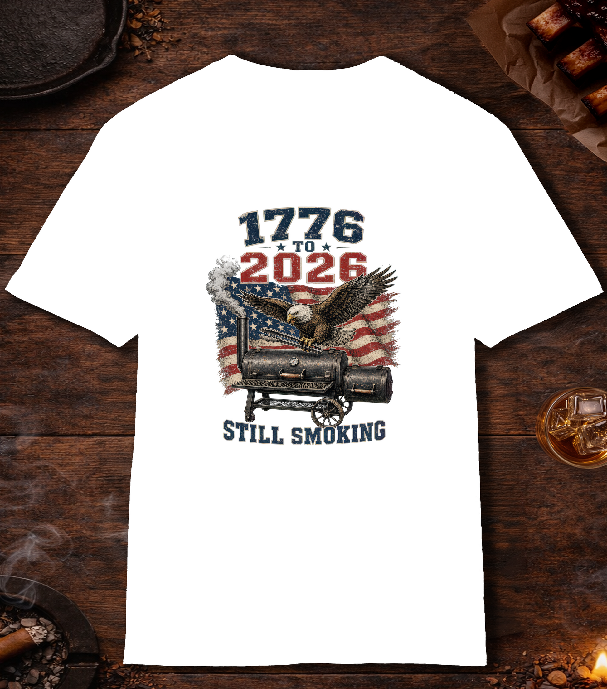 1776 to 2026 Smoking T-Shirt - White