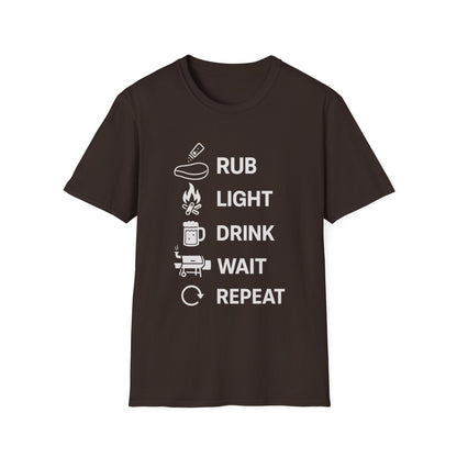 Rub Light Drink Wait Repeat T-Shirt