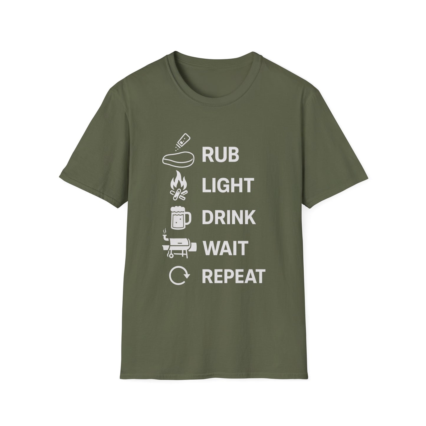 Rub Light Drink Wait Repeat T-Shirt