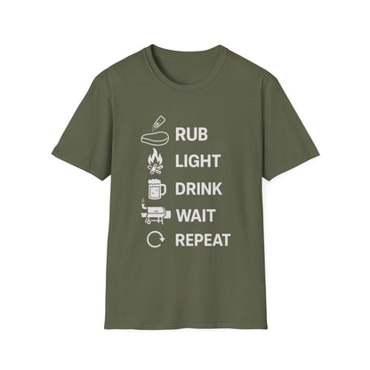 Rub Light Drink Wait Repeat T-Shirt